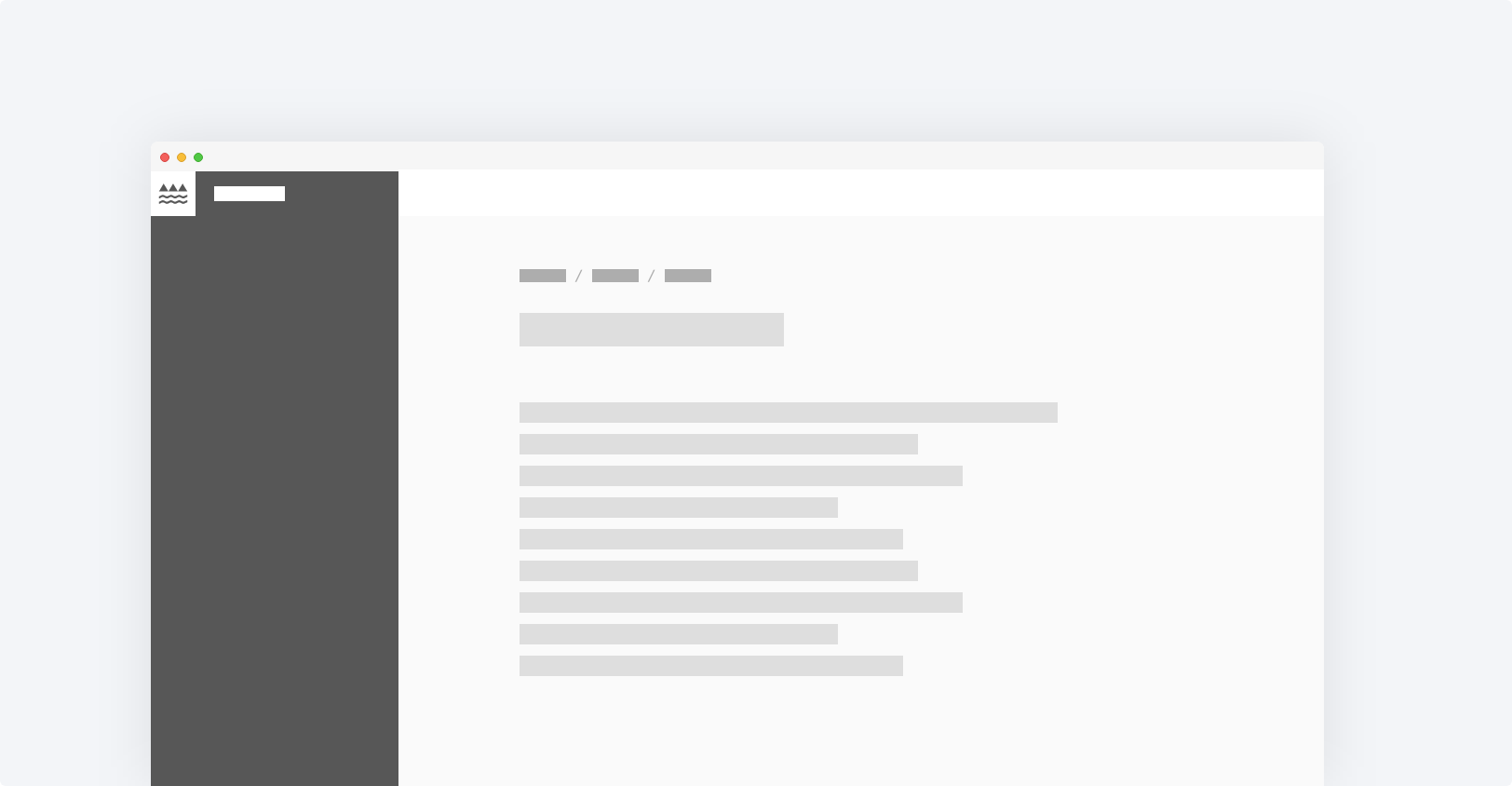 Breadcrumbs within sidebar layout type