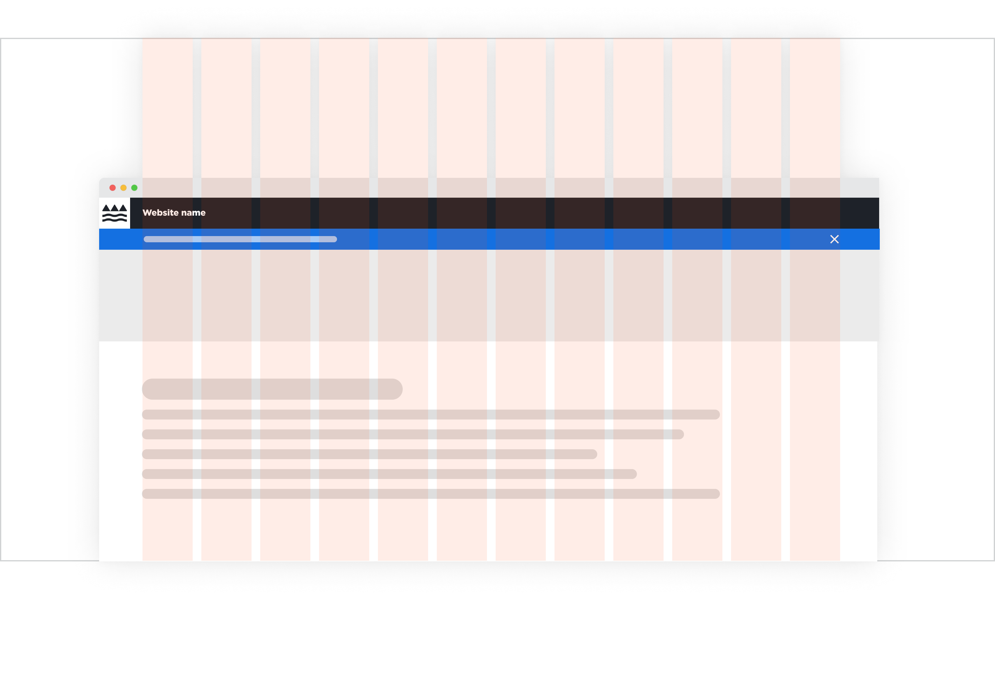 Alert banner placed in a 12 column grid