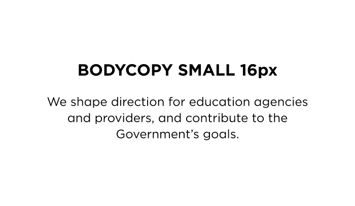 body copy small size