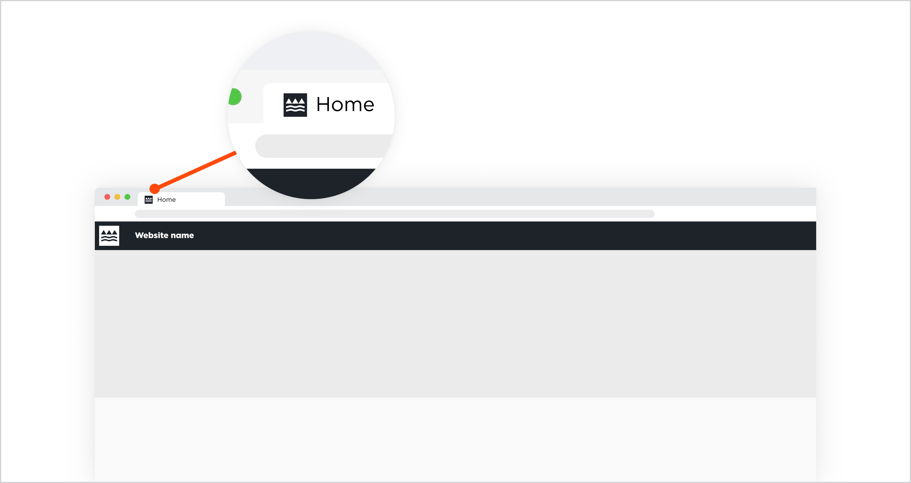 Ministry logo favicon displayed in a browser tab