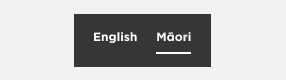 Global language toggle set to Maori