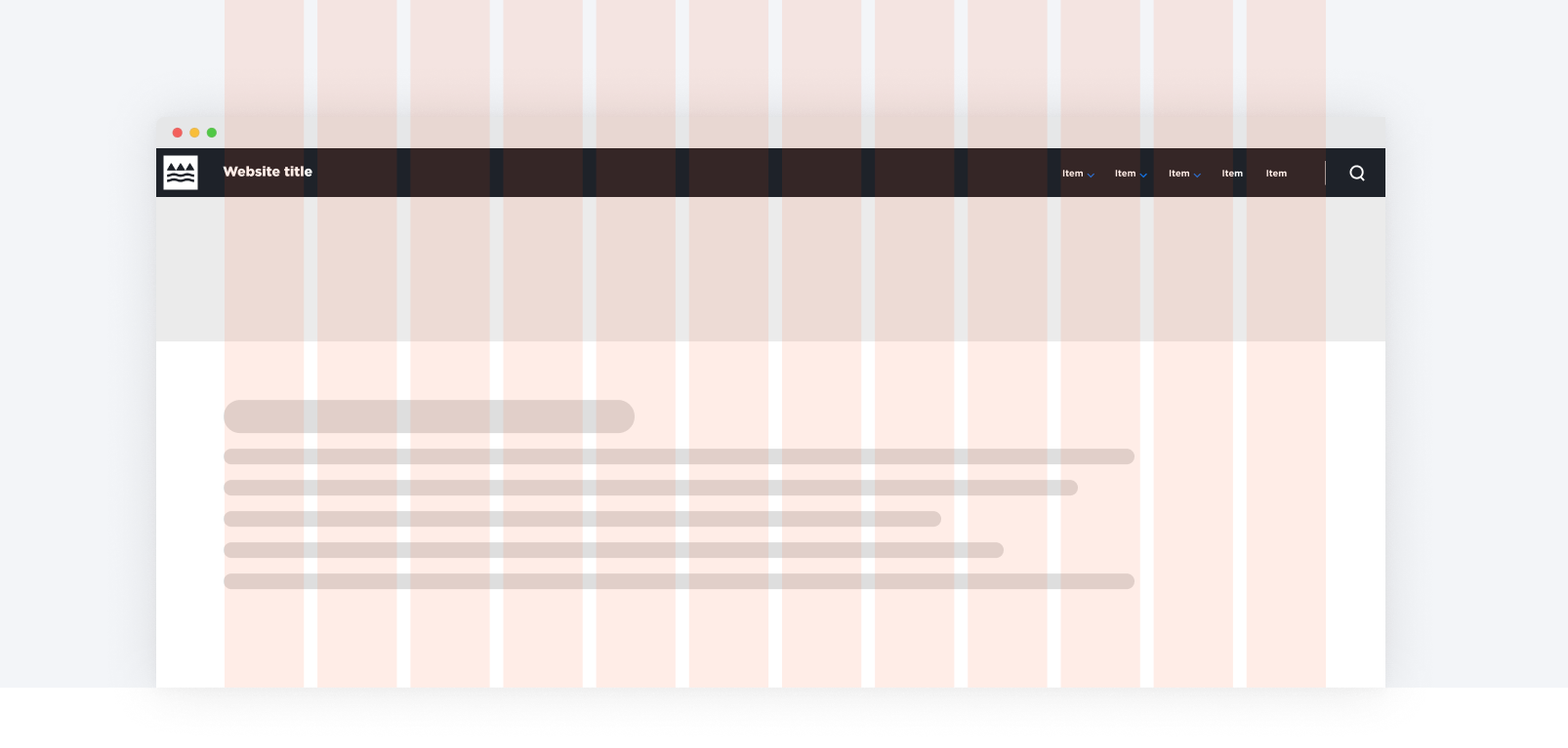 header aligned to 12 column grid