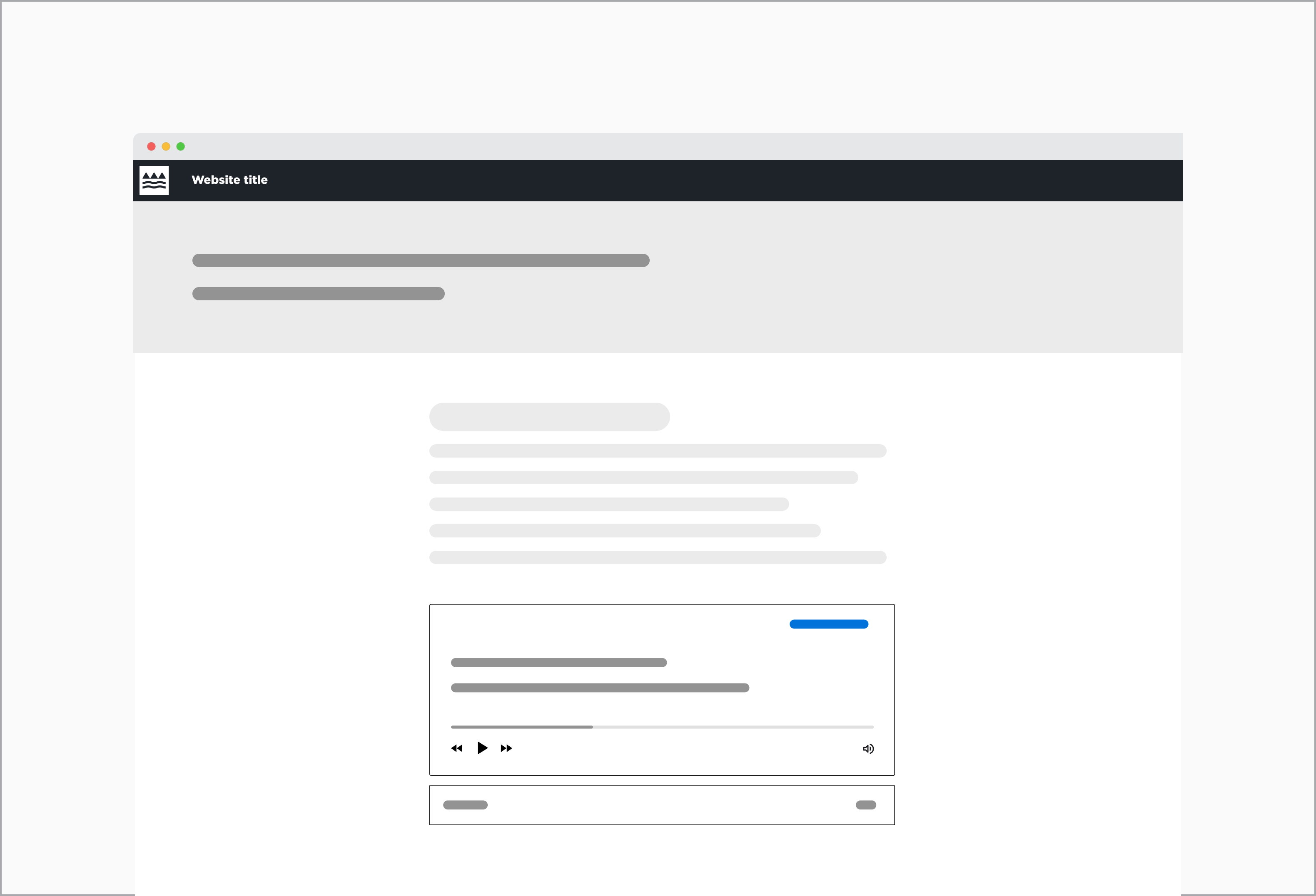 audio component placed in the centre