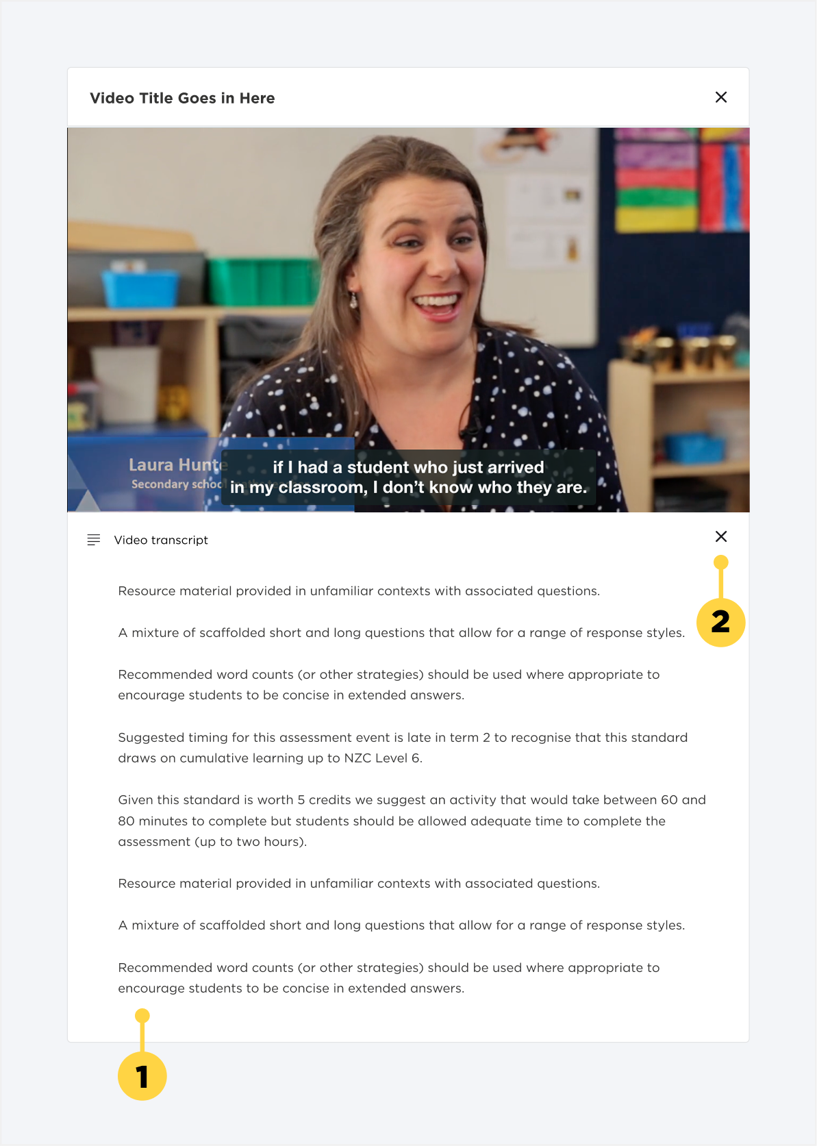 video transcript open state